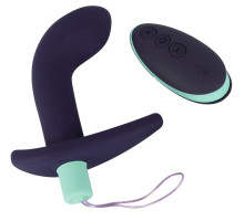 Темно-фиолетовый вибростимулятор простаты с пультом ДУ Remote Controlled Prostate Plug (фиолетовый)