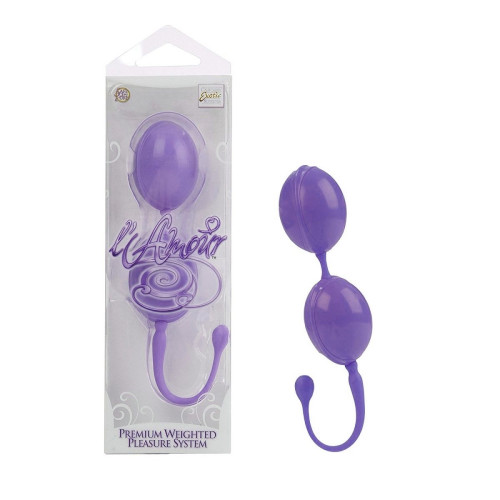 Фиолетовые вагинальные шарики LAmour Premium Weighted Pleasure System (фиолетовый)
