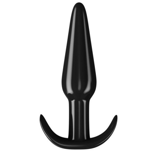 Черная анальная пробка для ношения - 11,5 см. (черный)