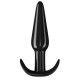 Черная анальная пробка для ношения - 11,5 см. (черный)