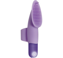 Фиолетовая вибропуля с силиконовой щеточкой для клиторальной стимуляции Fingerific (фиолетовый)