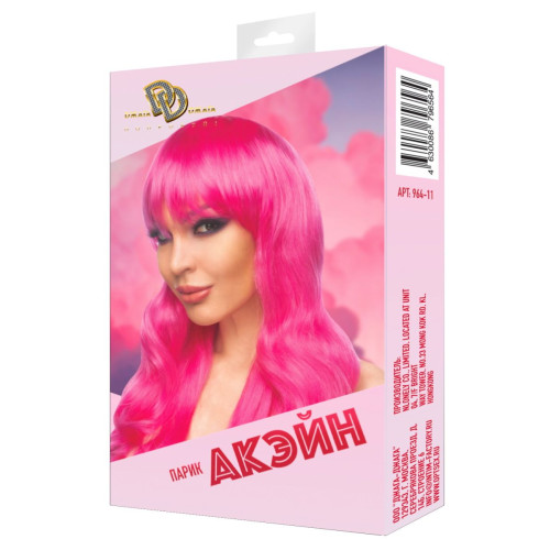 Ярко-розовый парик  Акэйн (ярко-розовый)