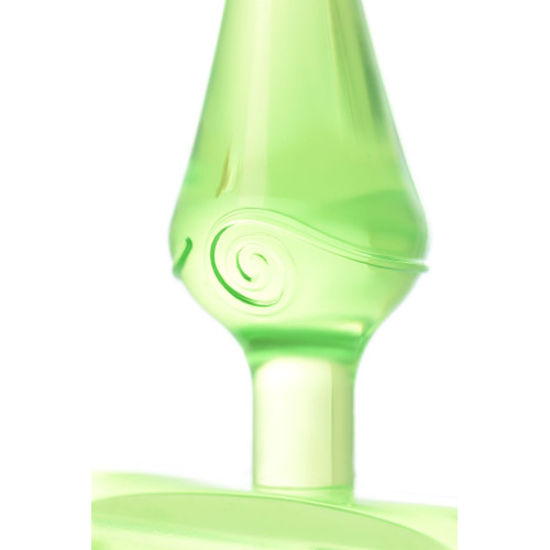 Зеленая анальная втулка с ограничителем - 6,5 см. (зеленый)