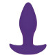 Фиолетовая коническая анальная вибровтулка с ограничителем - 8,5 см. (фиолетовый)
