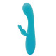 Голубой вибратор Naya с клиторальным отростком - 18,3 см. (голубой)