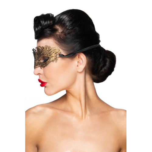 Золотистая карнавальная маска  Денеб (золотистый)