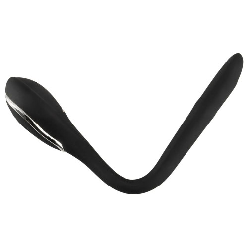 Черный гибкий уретральный стимулятор с вибрацией Vibrating Bendable Dilator - 13,5 см. (черный)