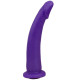 Фиолетовая гладкая изогнутая насадка-плаг - 20 см. (фиолетовый)