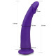 Фиолетовая гладкая изогнутая насадка-плаг - 20 см. (фиолетовый)