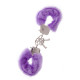 Фиолетовые меховые наручники METAL HANDCUFF WITH PLUSH LAVENDER (фиолетовый)