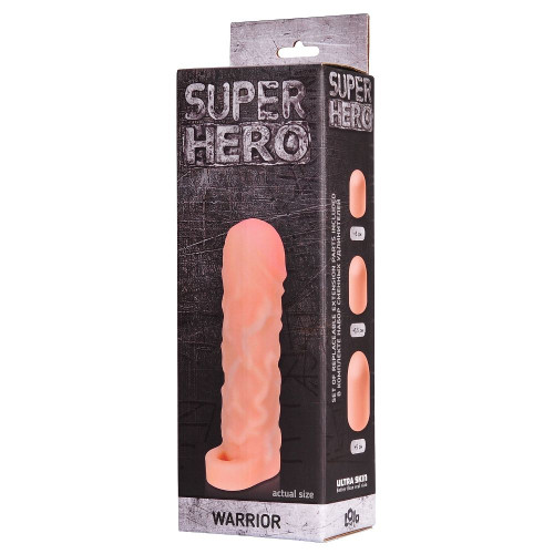 Фаллоудлинитель SUPER HERO Warrior - 16 см. (телесный)