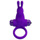 Фиолетовое эрекционное кольцо с выступом-зайчиком для стимуляции клитора (фиолетовый)