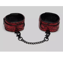 Красно-черные оковы Reversible Faux Leather Ankle Cuffs (красный с черным)