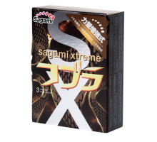 Суженные к основанию презервативы Sagami Xtreme Cobra - 3 шт. (прозрачный)
