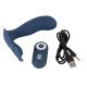 Синий вибростимулятор простаты Vibrating Butt Plug - 11,7 см. (синий)
