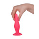 Розовая анальная пробка с узеньким кончиком - 14 см. (розовый)