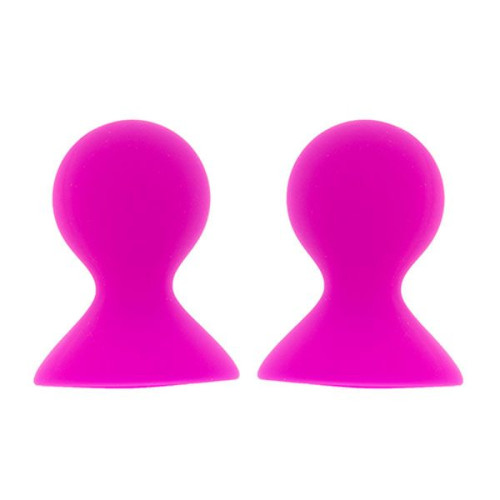 Ярко-розовые помпы для сосков LIT-UP NIPPLE SUCKERS LARGE PINK (розовый)