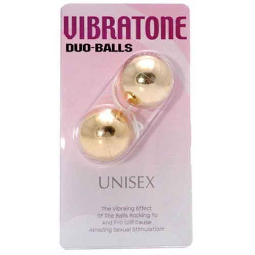 Шарики вагинальные золотые Vibratone dua-balls (золото)