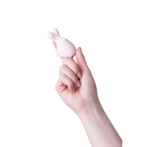 Нежно-розовая вибронасадка на палец DUTTY (нежно-розовый)