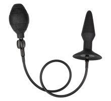 Расширяющаяся анальная пробка со съемным шлангом Medium Silicone Inflatable Plug - 10,75 см. (черный)