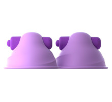 Фиолетовые виброприсоски-стимуляторы на соски Vibrating Nipple (фиолетовый)