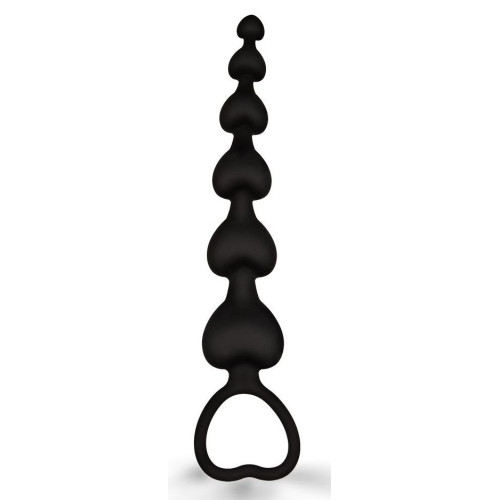 Черная силиконовая анальная елочка - 15 см. (черный)