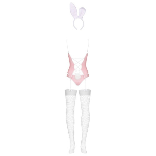 Костюм озорной зайки Bunny (розовый с белым|L-XL)