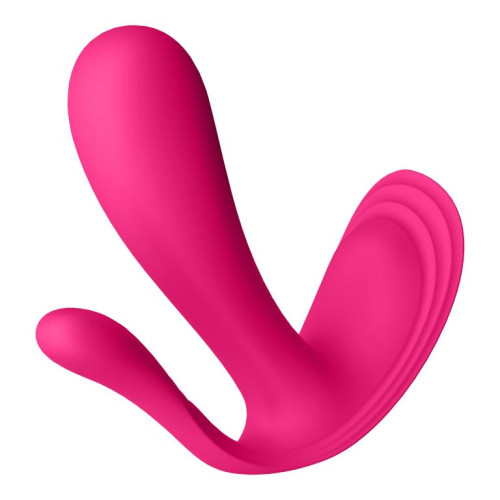 Розовый анально-вагинальный вибромассажер Top Secret+ (розовый)