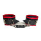 Черно-красные наручники из эко-кожи (черный с красным)