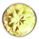 Малая серебристая анальная пробка Diamond Yellow Sparkle Small с жёлтым кристаллом - 7 см. (желтый)
