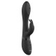 Черный вибромассажер-кролик Mira - 21,5 см. (черный)