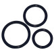 Набор из 3 чёрных эрекционных колец разного диаметра (черный)