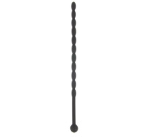 Длинный силиконовый уретральный стимулятор - 15,5 см. (черный)