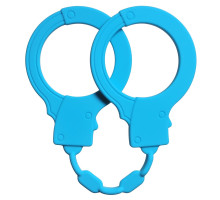 Голубые силиконовые наручники Stretchy Cuffs Turquoise (голубой)