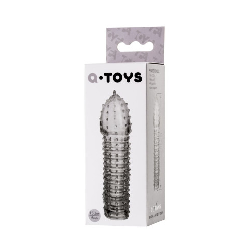 Прозрачная закрытая насадка на пенис TOYFA A-Toys - 15,2 см. (прозрачный)