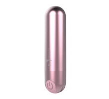 Розовая перезаряжаемая вибропуля Clio - 7,6 см. (розовый)