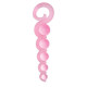 Розовая анальная цепочка из 5 шариков различного диаметра - 25,5 см. (розовый)