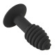Черная анальная вибропробка Twist Butt Plug - 10,7 см. (черный)