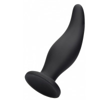 Черная анальная пробка Curve Butt Plug - 11,4 см. (черный)