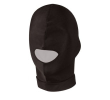 Черная эластичная маска на голову с прорезью для рта (черный)