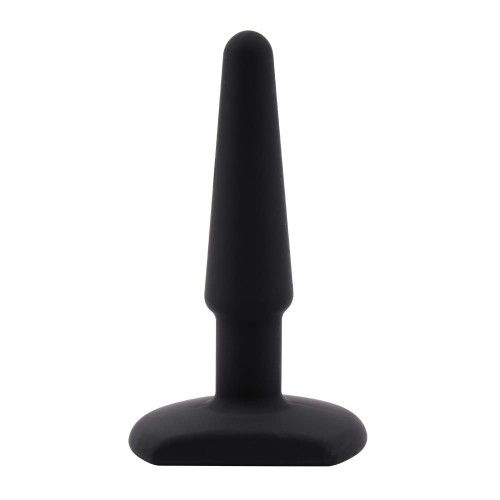 Черная анальная втулка Silicone Butt Plug 4  - 11 см. (черный)