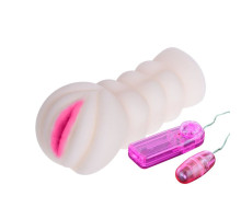 Мастурбатор-вагина с вибрацией и выносным пультом управления (телесный)