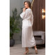 Длинный халат Arianna из шелкового полотна (белый|L-XL)