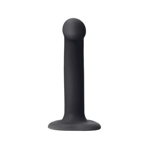 Черный фаллос на присоске Silicone Bendable Dildo S - 17 см. (черный)