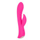 Ярко-розовый вибромассажер-кролик 5  Silicone Ripple Passion - 19,1 см. (ярко-розовый)