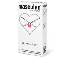 Ультрапрочные презервативы Masculan Ultra Safe Black - 10 шт.