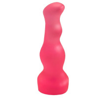 Гелевый розовый массажёр простаты без вибрации - 13,5 см. (розовый)