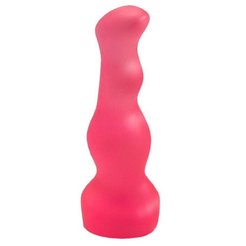 Гелевый розовый массажёр простаты без вибрации - 13,5 см. (розовый)