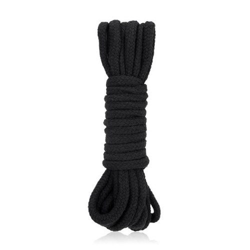 Черная хлопковая веревка для бондажа - 5 м. (черный)