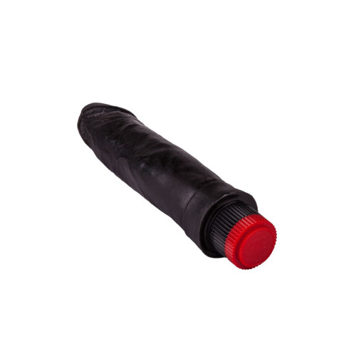 Чёрный вибратор-реалистик с чётко очерченной головкой - 20,5 см. (черный)